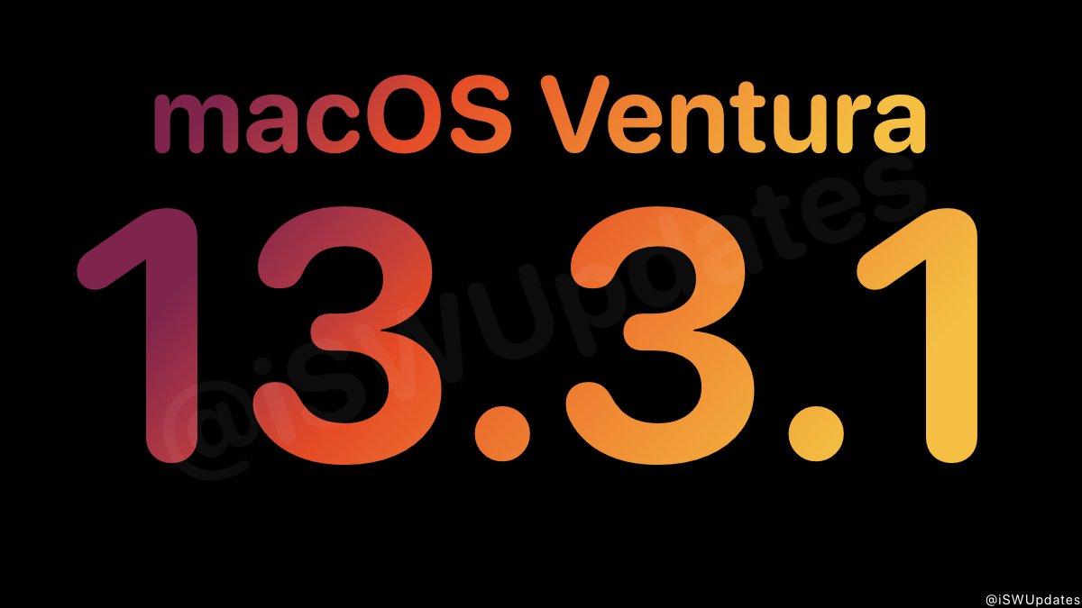 macOS Ventura 13.3.1 (22E261) has been released. #macOS #macOS1331 #macOSVentura