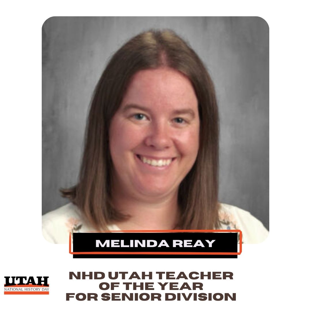 Congrats to Melinda Reay, #NHDUtah teacher of the year for senior division! For over ten years, she has guided students in the creation of award winning projects on their way to the national contest in Washington D.C.

#LearnHistoryMakeHistory #teacheroftheyear
