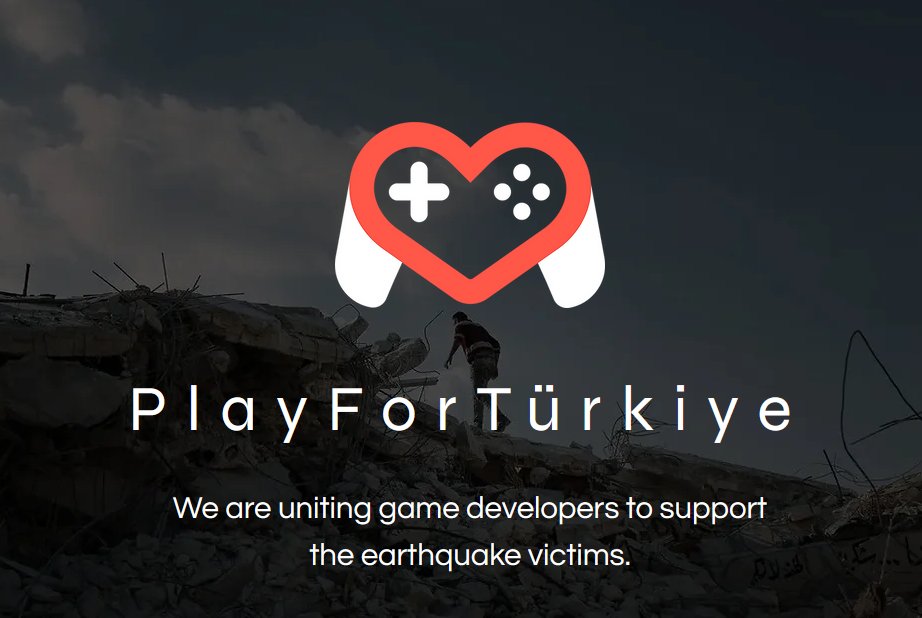 itchio's tweet photo. Our friends at @playforturkiye are organzing a charity mega-bundle to support earthquake victims from the devastating recent quakes in Turkey. If you would like to participate and add your game, sign up here: 

https://t.co/nnPvjjdKKM

#gamedev #indiedev #charity https://t.co/oa6TrnVLaK