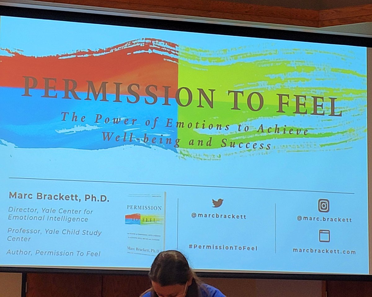 TiffanyBerkenes's tweet photo. 1 of 2
I adore @marcbrackett of @Yale
Center for #EmotionalIntelligence! π― Thx for your vulnerability & VERY important work! π§ πΏ
"Teaching emotion language is a human right.... Without language, we can't communicate our needs & get support."
#SELConference https://t.co/avvOzwxD8H