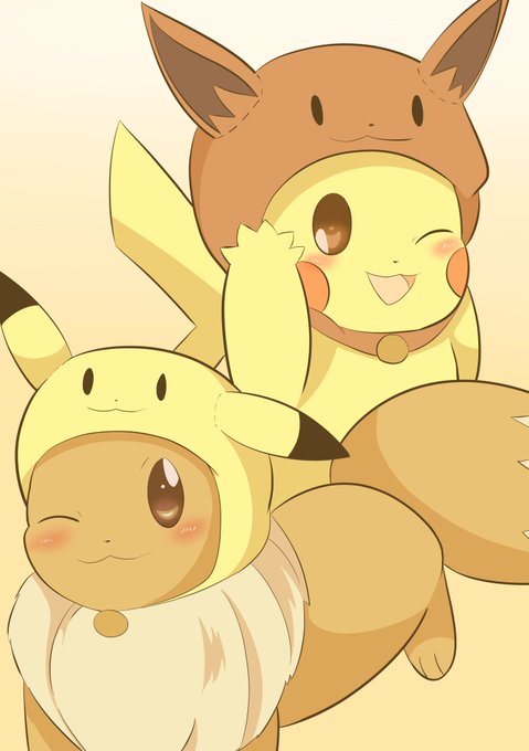 「eevee pikachu」Fan Art(Latest)