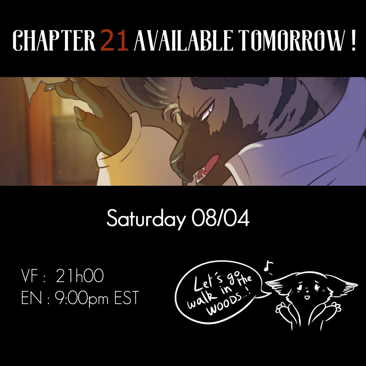 Kaduplis's tweet photo. Episode 21 will be available tomorrow!

Read #Kaduplis on #Webtoon : https://t.co/IZvnvXlYS1

#Comics #WebtoonCanvas #furry #Anthro https://t.co/7xKJjENV2C