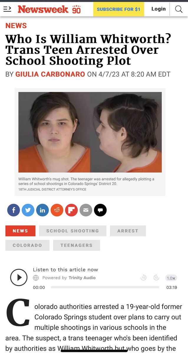 متحول شاذ خطط لعمل مذابح جماعية بالدخول لمدارس وكنائس مدينة (كولورادو سبرنغز) الأمريكية وقتل كل من فيها، الشرطة كشفت المخطط وذهبت لمنزله وواجهوا صعوبة في المشي داخله بسبب القاذورات والقمائم التي تملأ المكان.

بعد التحقيق اعترف بكل شيء وقال بأنه خطط لصنع قنابل لعمل مذابح جماعية.