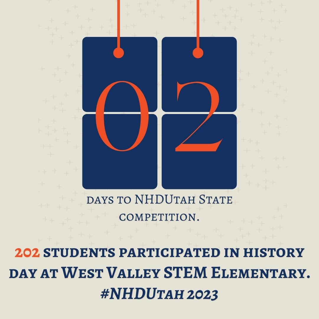 2 days to state! 202 students participated in history day at West Valley STEM Elementary.

#LearnHistoryMakeHistory #NHDUtah <a href="/NationalHistory/">National History Day</a>