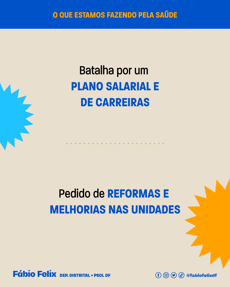fabiofelixdf's tweet photo. Neste Dia Mundial da Saúde é fundamental declararmos nosso comprometimento com o SUS, que precisa ser defendido e fortalecido! ✊🏾
Nosso mandato tem travado batalhas importantes em defesa da saúde pública, dos servidores e dos usuários 👇🏾
#EuDefendoOSUS #FimdoIGESJá https://t.co/y0wnlgAMq9