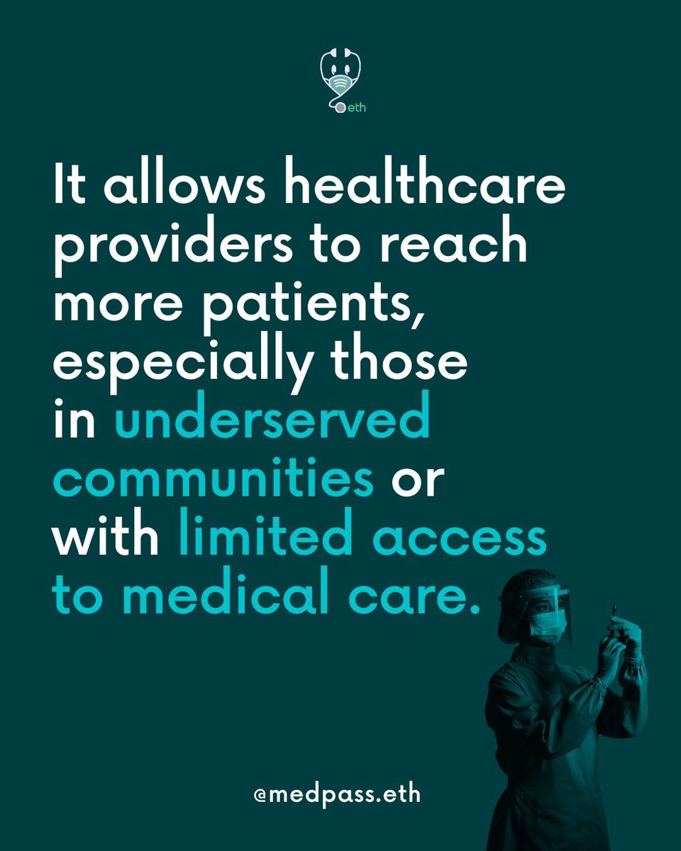 medpass's tweet photo. Join the telemedicine revolution!
Follow us for more web3 healthcare updates!
.
.
.
#web3 #metaverse #nft #crypto #nfts #nftcommunity #nftart #digitalart #medpass #meta #healthcare #healthcareworkers #healthcareheroes #healthcareprofessionals #blockchain #Decentralization https://t.co/KZDBHv7Tqe
