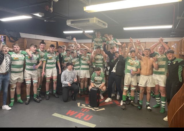 Caerphillyyouth's tweet photo. Well ……. This happened today . National youth Bowl winners 2023. 
Thanks to @Llangwm_RFC for a great game . 
Amazing support from the green army💚#proudofyouboys https://t.co/8bQEfnmz88