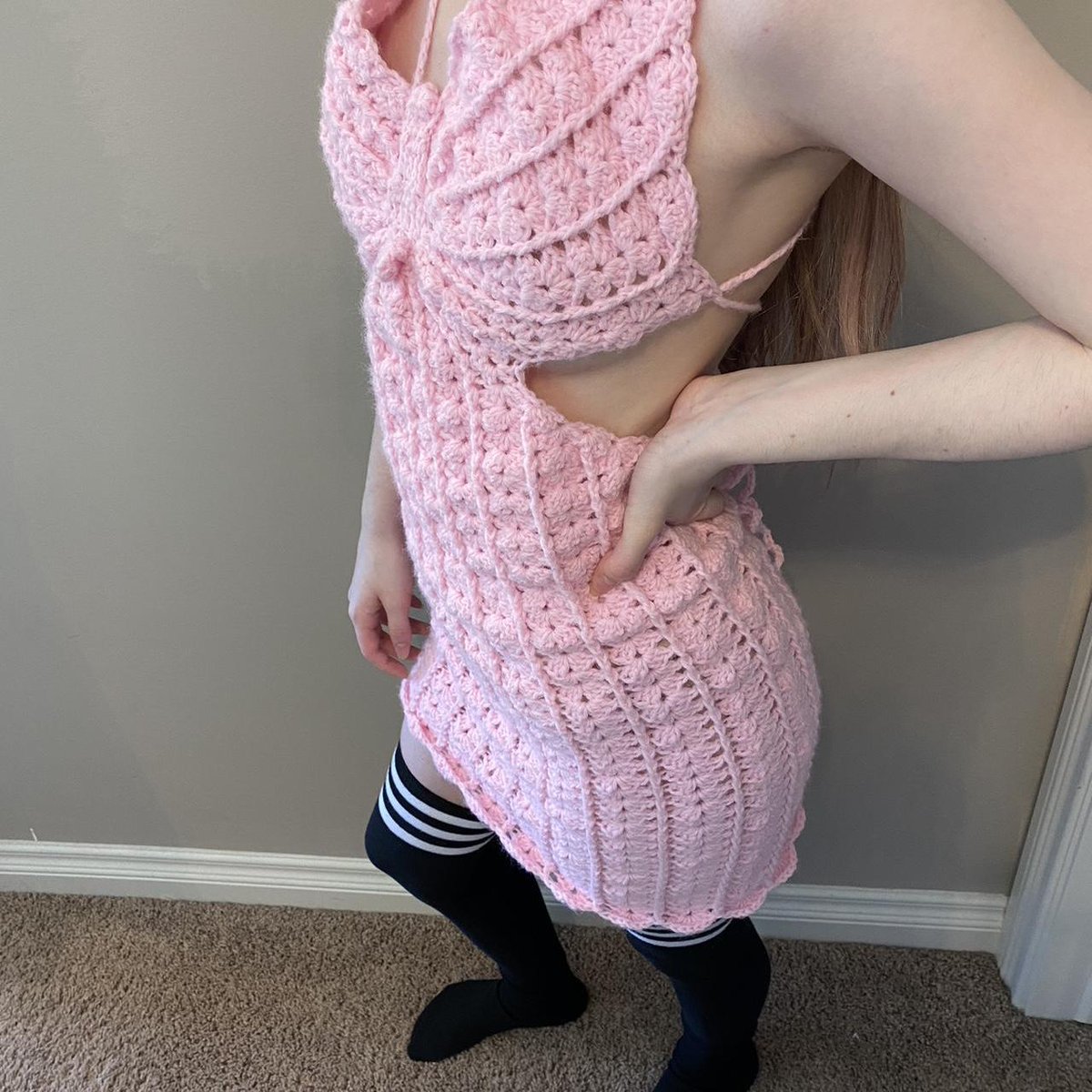 HandmadeStitch's tweet photo. Spring is coming!! Get a custom fit crochet butterfly dress to start the new season 🦋 
$200 with FREE SHIPPING!!
custom colors and sizes available, no price difference for size changes
#crochet #dress #crochetdress #spring #butterflydress https://t.co/5Kioyyzp0S