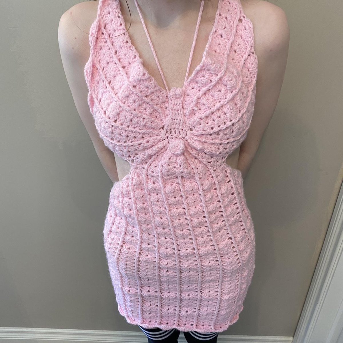 HandmadeStitch's tweet photo. Spring is coming!! Get a custom fit crochet butterfly dress to start the new season 🦋 
$200 with FREE SHIPPING!!
custom colors and sizes available, no price difference for size changes
#crochet #dress #crochetdress #spring #butterflydress https://t.co/5Kioyyzp0S