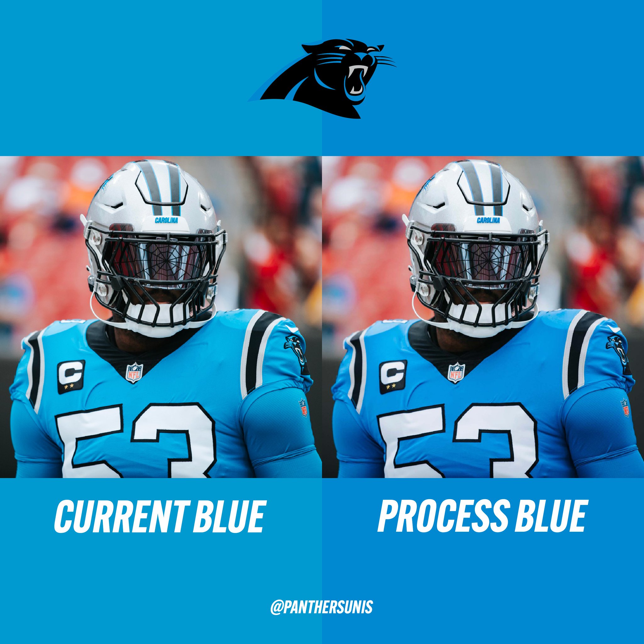 Panthers Uniform Tracker on X: Blue Helmet Concept 🥶 Should the