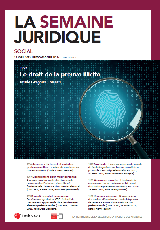 JCP_Social's tweet image. À la une du JCP S n° 14 #Lexis360 #LexisKiosque (lexiskiosque.fr) une étude de Grégoire Loiseau : "Le droit de la preuve illicite"

Bonne lecture et bon week-end !