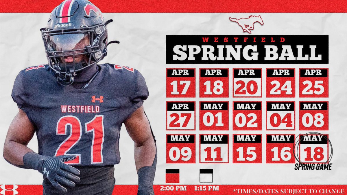 fb_westfield's tweet photo. Spring ball is quickly approaching! https://t.co/OMv6dQeaPE