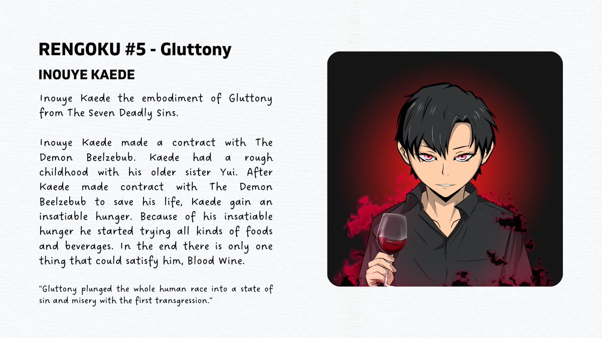 [RENGOKU: Immortal Sins]  

// RENGOKU #5 - Gluttony //  

Inouye Kaede the embodiment of Gluttony from The Seven Deadly Sins in RENGOKU: Immortal Sins Series.

<a href="/hey_wallet/">Hey Wallet!</a> send 5000 $BONK to the first 200 retweets and comments.