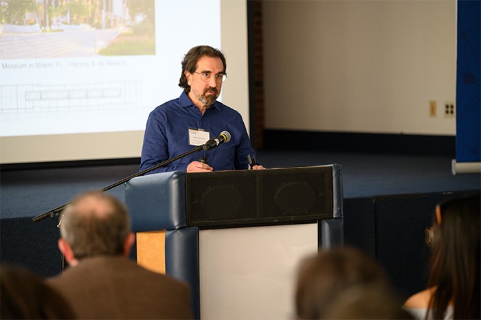Professor Rob Cody spoke at NYIT's Annual Faculty Scholars Reception on Alvar Aalto and the Future of Architecture, a book he published with Angela Amoia. A more formal book discussion will take place in the EDHL Gallery on 5/3 at 6:00. More to follow.

nyit.edu/news/features/…