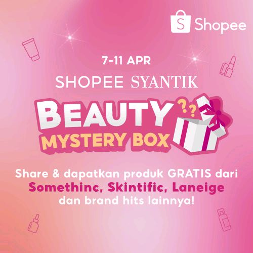 kajichu's tweet photo. BEAUTY MYSTERY BOX: KEJUTAN PRODUK GRATIS!  Yuk, gabung grup Shopee-ku sekarang juga dan ajak temanmu untuk dapatkan produk kecantikan GRATIS dari Laneige, Somethinc, Skintific, Avoskin, Madame Gie, Luxcrime dan brand hits lainnya! #ShopeeSyantik  https://t.co/BSqJeGp2ol https://t.co/6f0T6BykTT