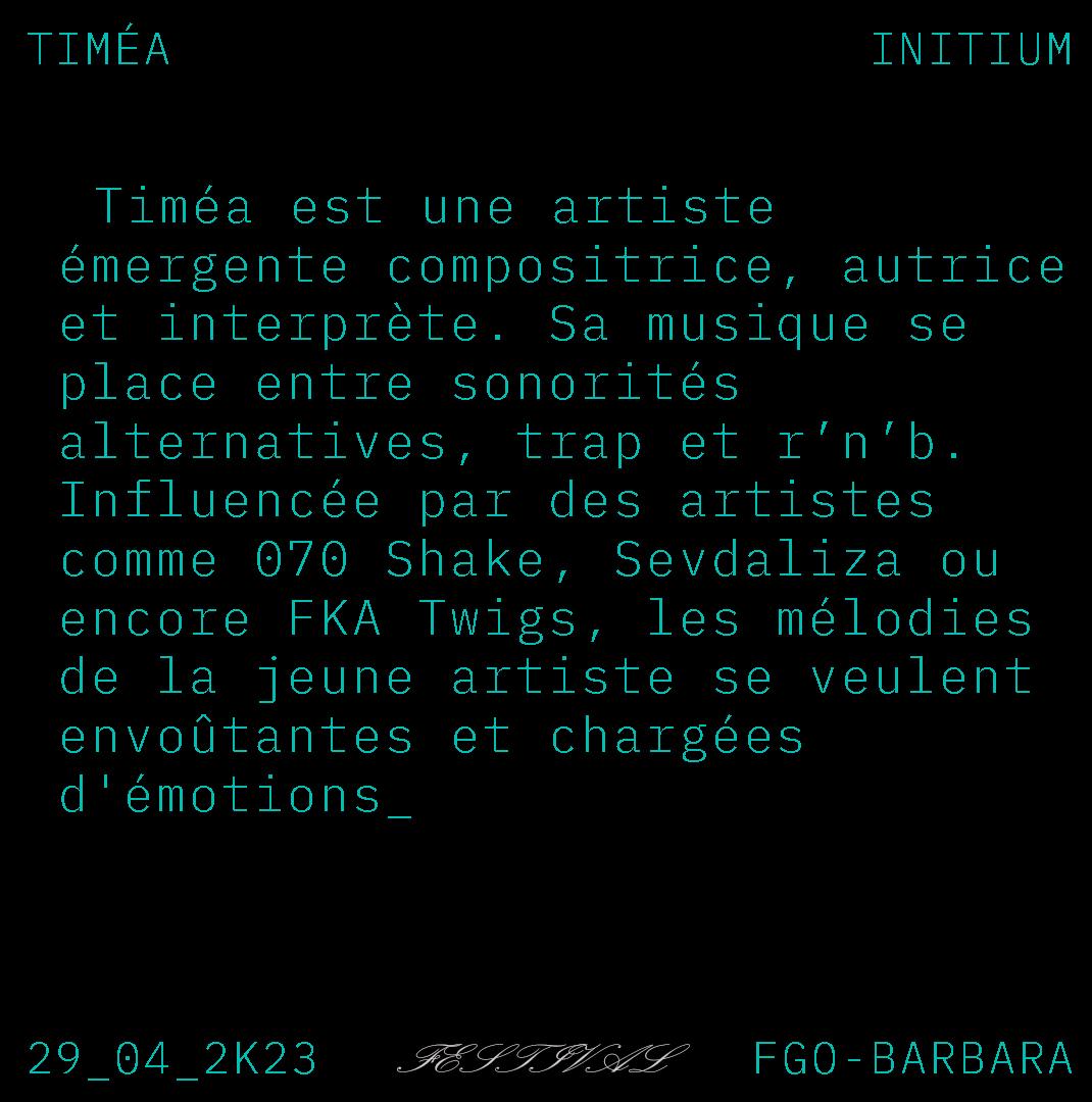 initiumfestival's tweet photo. On enchaîne avec le portrait de l’incroyablement talentueuse Timéa qui nous fera l’honneur de sa présence pour l’Initium Festival, accompagnée de guests secrets… 🤫 https://t.co/k3XyZj0Ueu