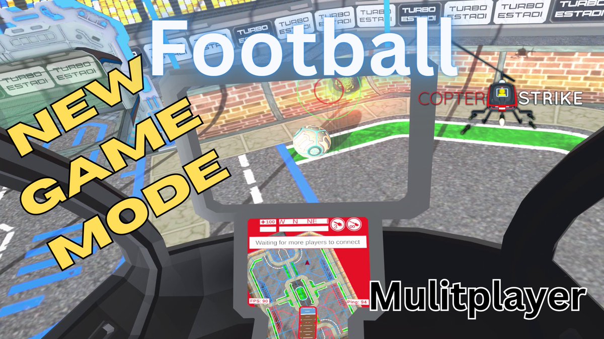 copterstrikevr's tweet photo. New game mode out today! FOOTBALL! GET YOUR FRIENDS AND LETS SEE SOME GOALS!
https://t.co/BaMPExsZ0E
#MetaQuest2 #pcvr #oculusquest #streamvr #applab https://t.co/xkMR1g6DNo