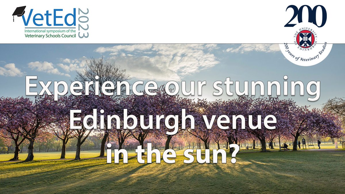 VetEd2023's tweet image. It's been a beautiful day in #Edinburgh!  we hope you have a wonderful #EasterWeekend and the weather is as good for #VetEd2023. Don't forget Early Bird signup ends 12th May! #VetEd