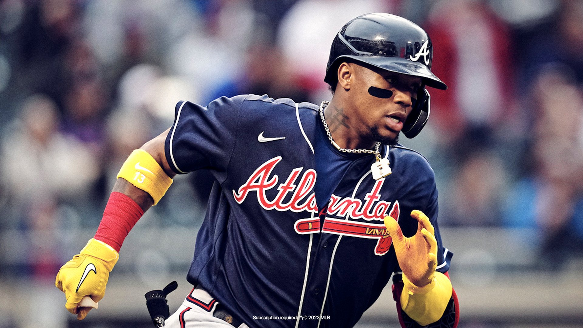 braves white and blue jersey