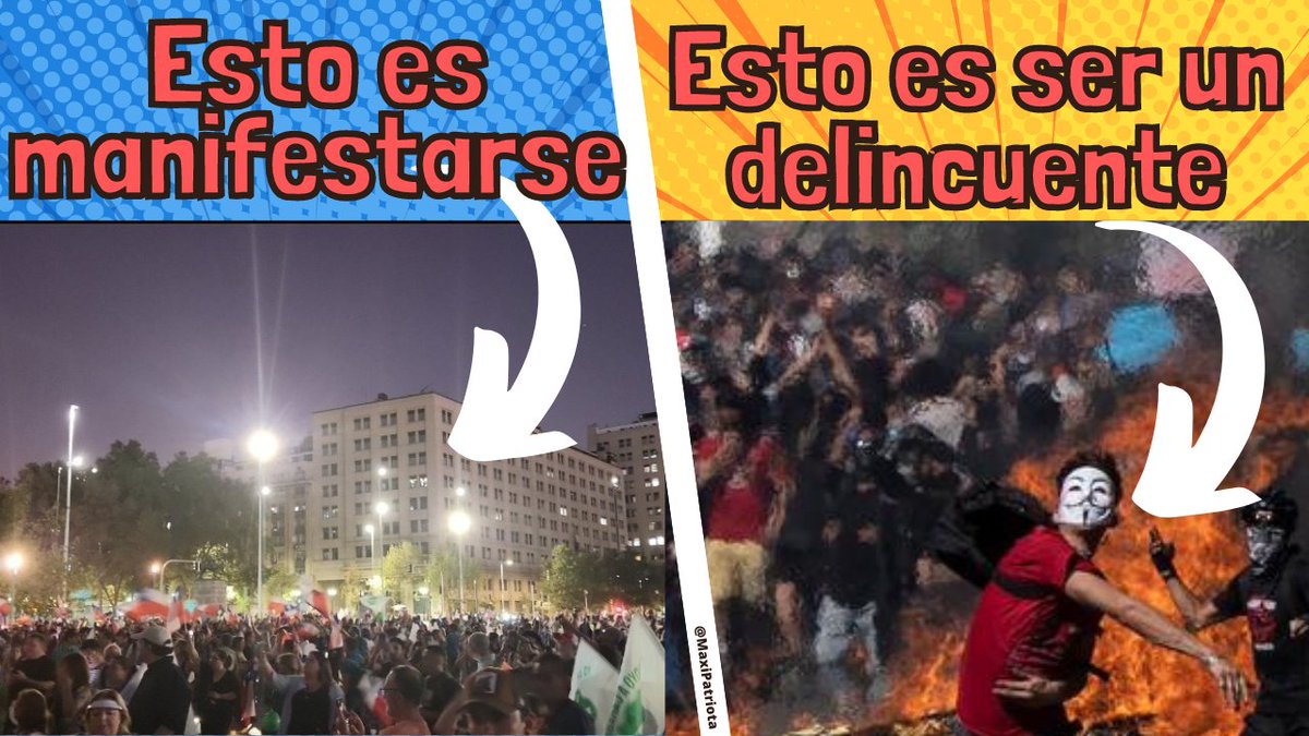 MaxLobosCL's tweet photo. Veamos si los señores periodistas de este país dejan de dar vergüenza ajena y entienden denuna vez por todas la diferencia entre ser un manifestante y ser un delincuente: https://t.co/0Kl3uQqZGE