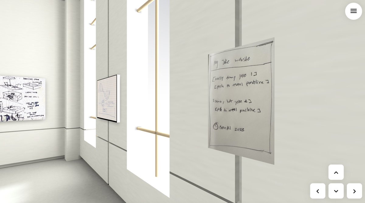 BCGInstitute's tweet photo. The latest addition to the Imagination Machine "Napkin  Gallery" comes from @gdb, President &amp; Co-Founder of @OpenAI, and depicts a website sketch.

Take a "walk" around our gallery: https://t.co/0XzWrDXXRr https://t.co/edMGFos14r