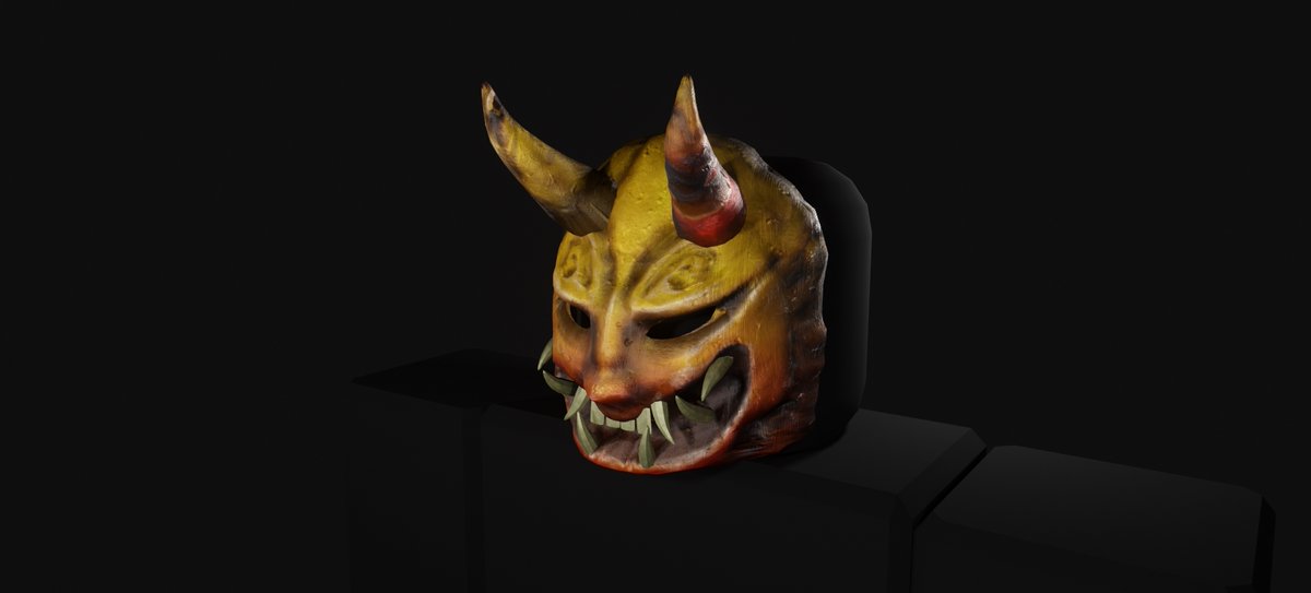 Zortheus_'s tweet photo. Been a minute since I posted 😬 Here's an Oni Mask 🎭(Work In Progress.. Have to texture the horns and teeth)
#RobloxDev #blender #RobloxDevs #Roblox #RBXDev https://t.co/5RWdxK5lvc