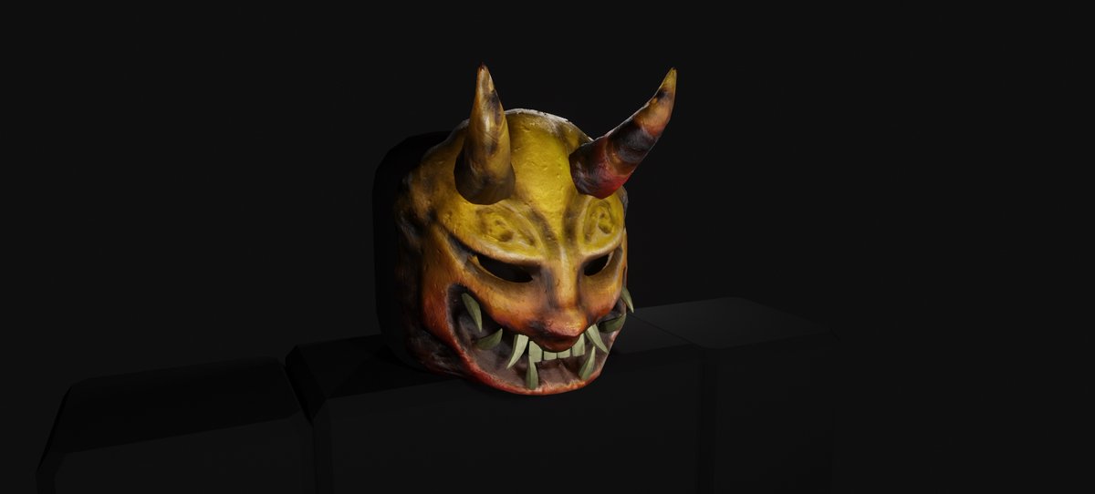 Zortheus_'s tweet photo. Been a minute since I posted 😬 Here's an Oni Mask 🎭(Work In Progress.. Have to texture the horns and teeth)
#RobloxDev #blender #RobloxDevs #Roblox #RBXDev https://t.co/5RWdxK5lvc