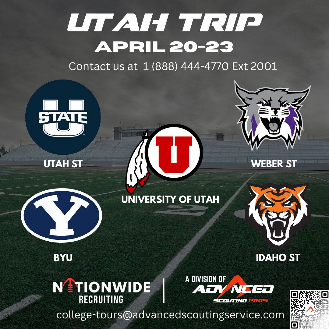 Interested in taking a tour of these colleges with us? We will meet the coaches, watch the football team practice, and tour the schools. advancedscoutingpros.com/recruiting-tou…