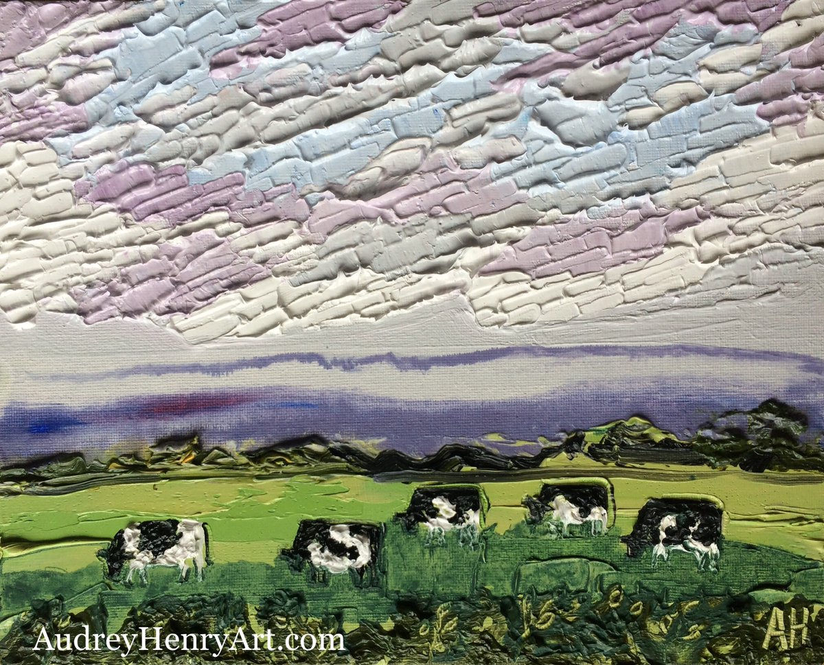 “Purple Rain”
8x10 inches oil on canvas board
€185 audreyhenryart.com/product/purple…
#irishcountrtside #irishart #irelandpainting #donegal #gallery #letterkenny #artstudio #dailyart #madeinireland #cow #farm #oilpainting #painting #impasto #thickoilpaint #arr #irishinteriors