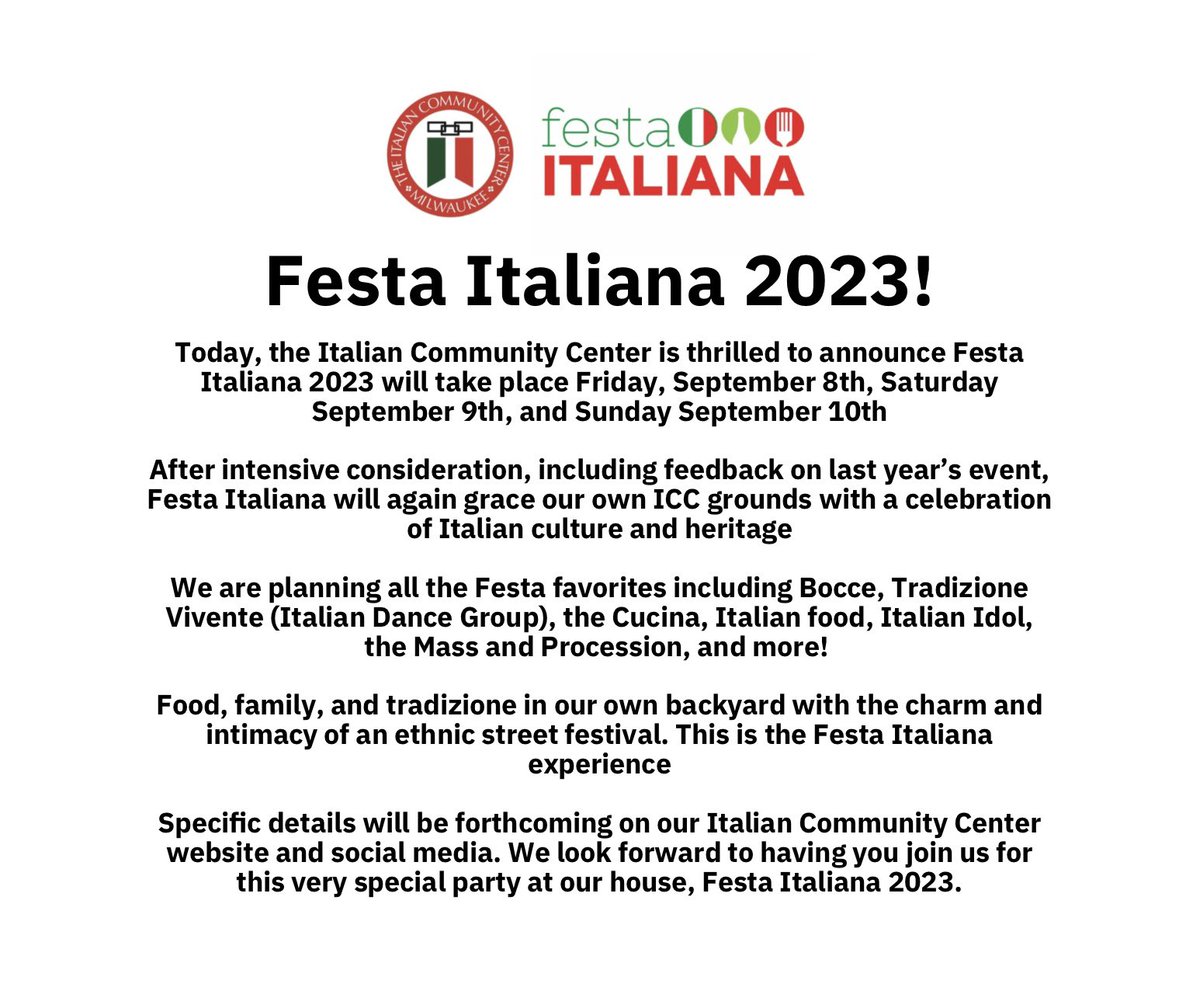 🇮🇹❤️ #FestaMKE