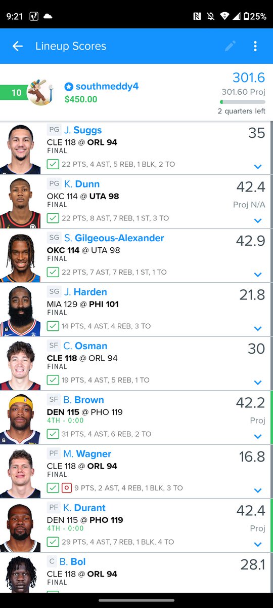 dfsmoneymakers2's tweet photo. NBA just keeps on rolling dm to get in! #dfs #nba #prizepicknba #GamblingTwitter #fanduel https://t.co/TR4urWk8ql