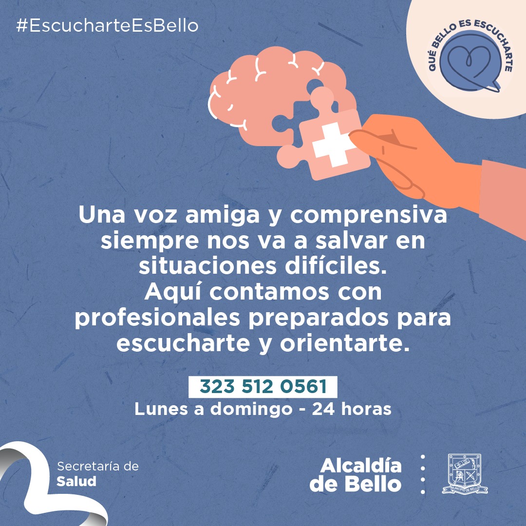 Alcaldía de Bello on Twitter "A veces lo que necesitamos es alguien