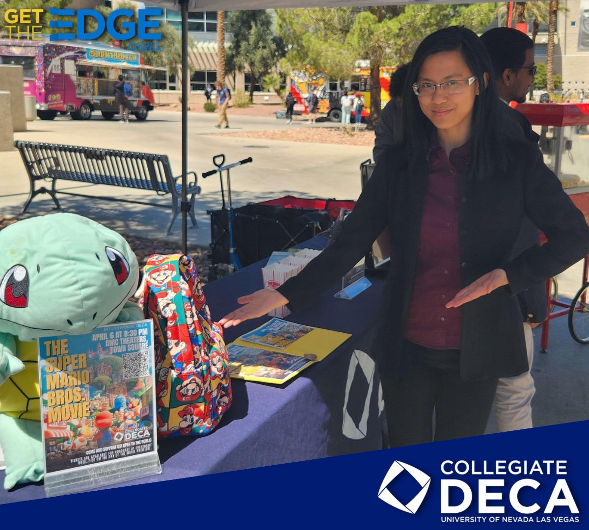 UNLVDECA's tweet photo. Yesterday, we had our Movie premiere fundraiser watching The Super Mario Bros. movie with over 70 people at AMC Theaters! Truly appreciate the support from our community! #deca #collegiatedeca #getthedge #supermariomovie #johnwick4 #amctheaters #fundraiser https://t.co/Ujhl4ZQak3