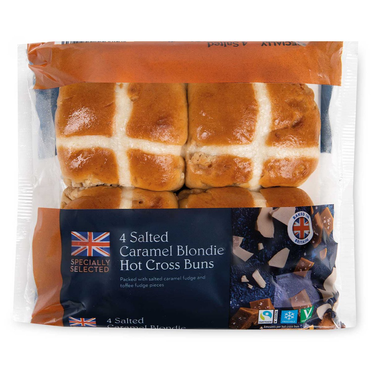 Andy_Underscore's tweet photo. It's good Friday and today's #HotCrossFun rated bun is this Salted Caramel Blondie hot cross bun effort from ALDI... N https://t.co/7iMlymzDm5