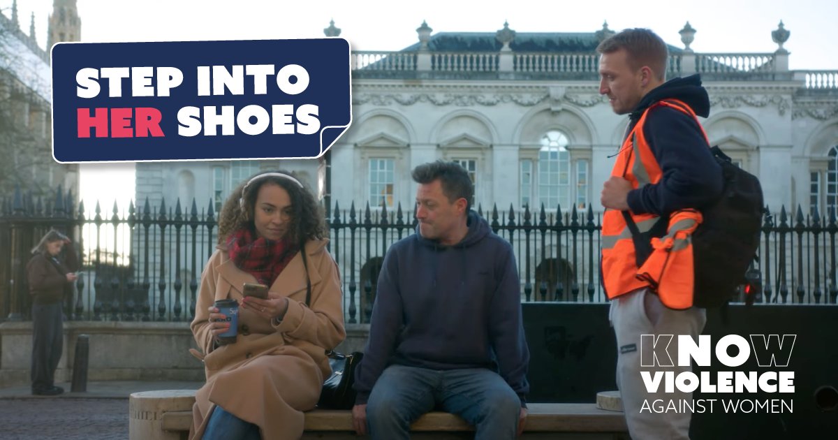 KnowViolenceAW's tweet photo. Have you ever paused to think about how it feels to be a woman? To be scared of walking alone? What it’s like to be sexualised no matter what you do or how you look? 
 
Step into her shoes – check out our latest video: https://t.co/EB2pyYd4yb https://t.co/4AzDpemNp2