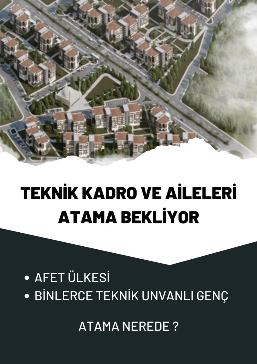 Kamu kurumlarında Ortak disiplinlere ihtiyaç var. Ortak disiplinler olarak merkezi atamaların artmasını istiyoruz. Daha güzel bir Türkiye için  hakkımız olan atamayı istiyoruz <a href="/kilicdarogluk/">Kemal Kılıçdaroğlu</a>   <a href="/RTErdogan/">Recep Tayyip Erdoğan</a> <a href="/meral_aksener/">Meral Akşener</a> TekniKadrOYU AtamaBekliyor