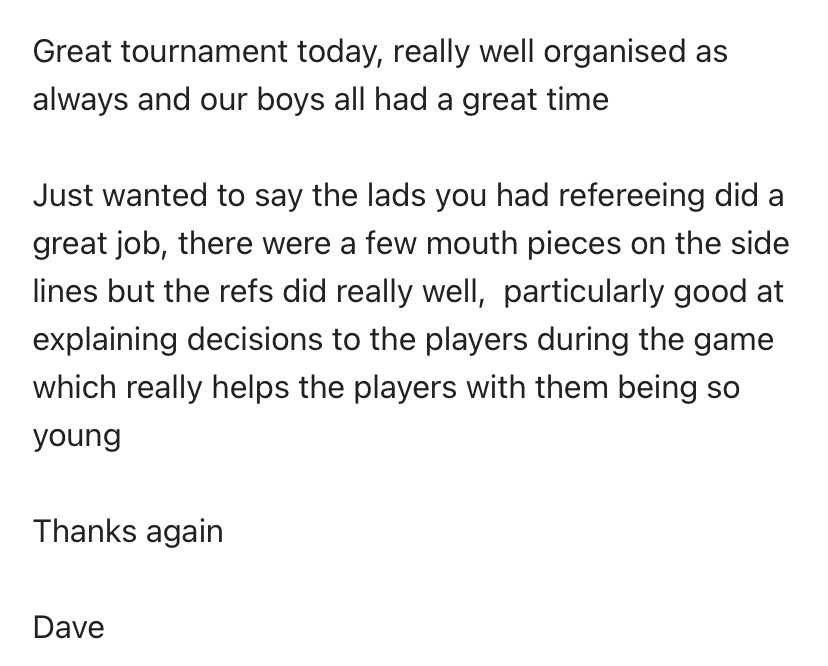 Great feedback from one of todays managers. Very proud of our students ⚽️