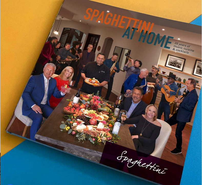 spaghettinisb's tweet photo. We’ve been cooking up something special for our 35th anniversary. Bring all the magic of Spaghettini to your home — our amazing artists have chosen their favorite dishes and Chef Victor has curated the recipes. Includes playlist links.Pre-order https://t.co/82wQDgGG14 https://t.co/SioZLFTden