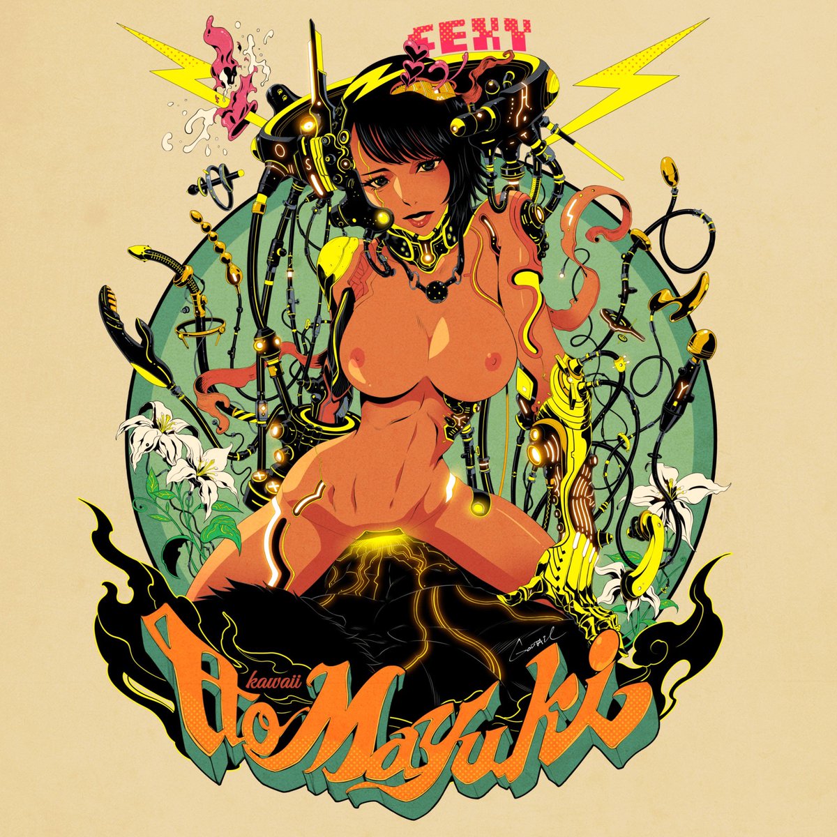 「#伊藤舞雪 &amp; GODTAILコラボTシャツ!ご予約先はこちらから!  」|GODTAIL｜個展/ 神戸三宮 8月末までのイラスト
