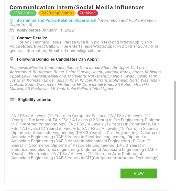 saadmuhammad191's tweet photo. KP Internship Portal was used to recruit the interns for the project. Screenshot is attached 
#JusticeForKPInterns https://t.co/Yv9UvHzl6z