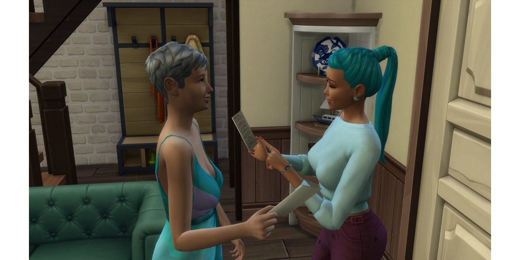 Talltalesims4's tweet photo. Practicing your lines with the director aka schmoozing your way to a complimentary performance. ;-) #TheSims4 #gaming #simulation #acting https://t.co/kfhOWdCfY0