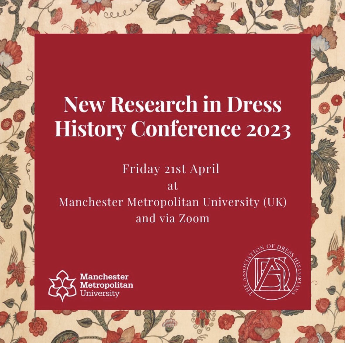 Two weeks to go… book your ticket for the @DressHistorians New Research in Dress Histories conference, hosted by @McrFashionInst @ManMetUni here: 

eventbrite.co.uk/e/the-associat…