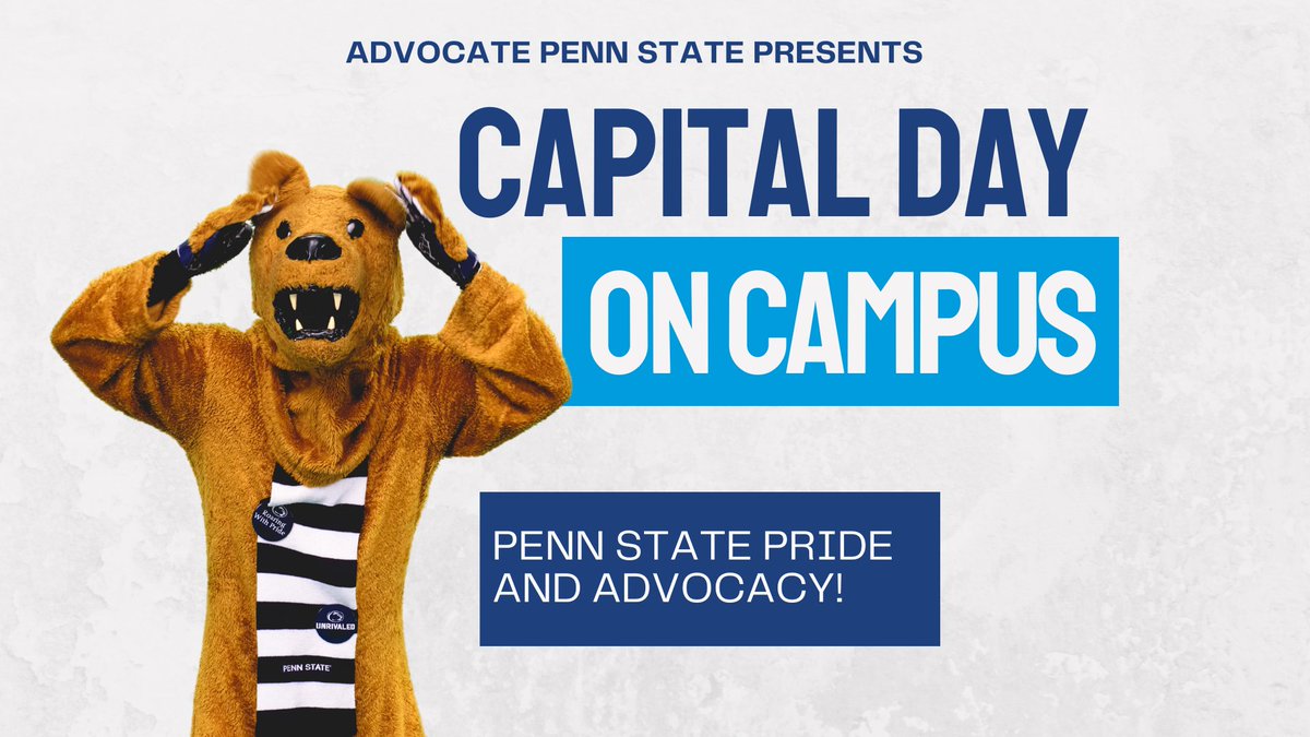 Capital Day On Campus, a day of Penn State advocacy, is happening at Shenango on Monday, April 10!

Visit our table during Capital Day On Campus to send your advocacy email in under a minute!

#AdvocatePennState #PSUCapitalDay #WeAre