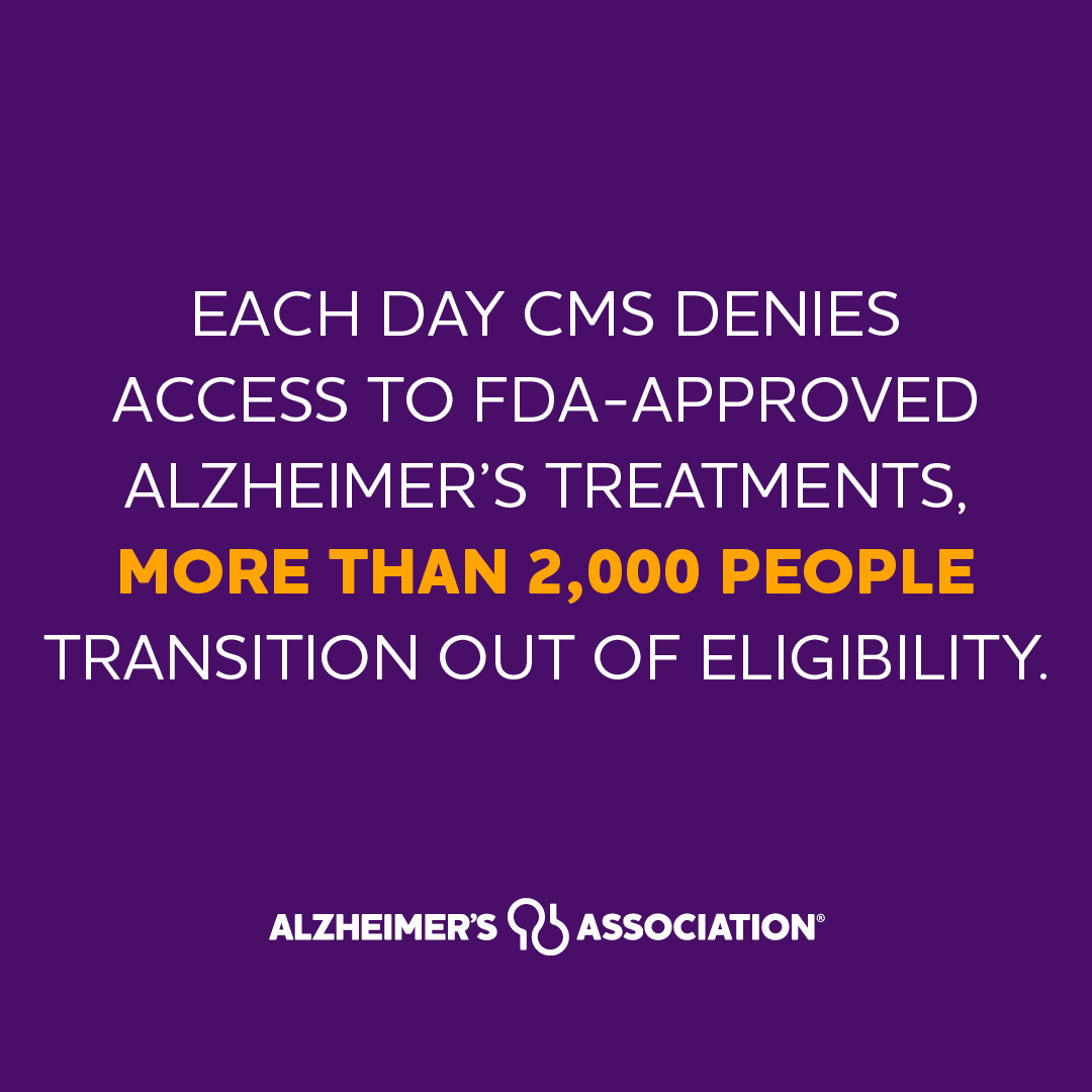 AlzIndiana's tweet photo. We need #AccessNow! 365 days ago, people living with early Alzheimer’s became the ONLY Americans to be denied access to FDA-approved treatments. Here are 5 important things to know about this decision &amp; why @CMSGov must IMMEDIATELY reverse it: https://t.co/OjzpTwV6AW. #MoreTime https://t.co/2ylVNzjUBO