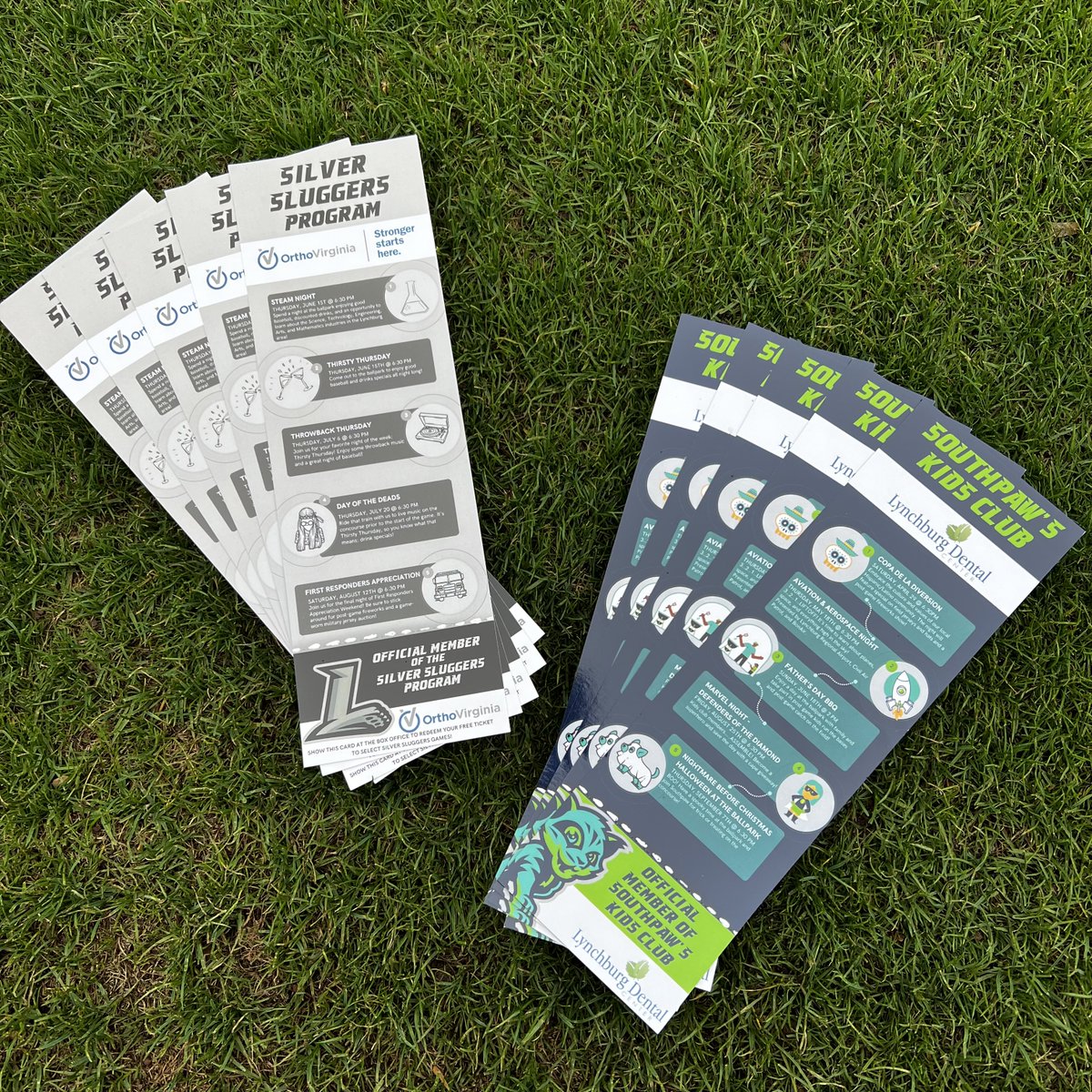 HCHowlers's tweet photo. Silver Slugger and Kids Club cards are ready for pickup! Stop by the office during normal business hours, or grab them at Fan Fest tomorrow! #lyhlovesyou #ourlynchburg #hillcats #milb #minorleaguebaseball #southpaw #kidsclub #silversluggers https://t.co/NCU2hIwWW4