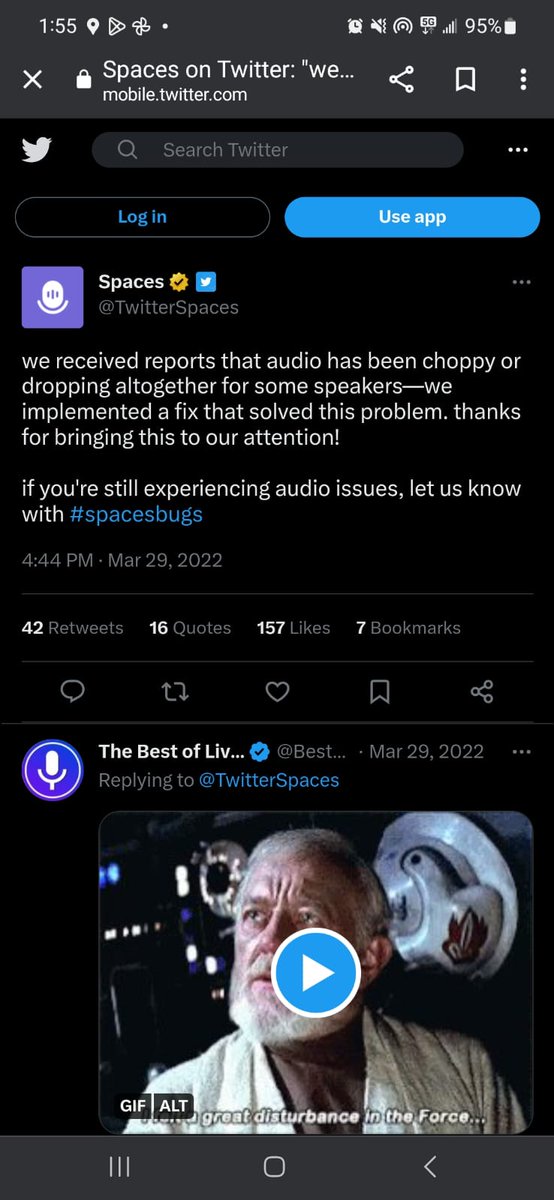 badnocs's tweet photo. @TwitterSupport
#spacebugs
We are still experiencing choppy audio issues. Listeners are complaining that either the sound is choppy or they can't hear at all. Also, they (including host) are kicked out of the space at least 4-5 times during a session. Please rectify this errorπ https://t.co/qefdAsYn4E
