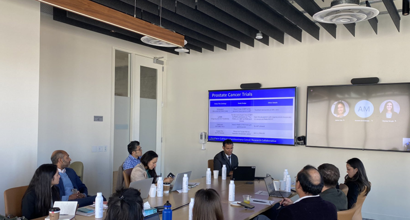 SoCalGUResearch's tweet photo. @UCLAHealth knocking it out of the park with exciting trials in the GU space presented by Dr. Alexandra Drakaki, @AmarUKishan, and @KidneyCancerDoc. 
#SCGCRC https://t.co/a51BaSxb2W