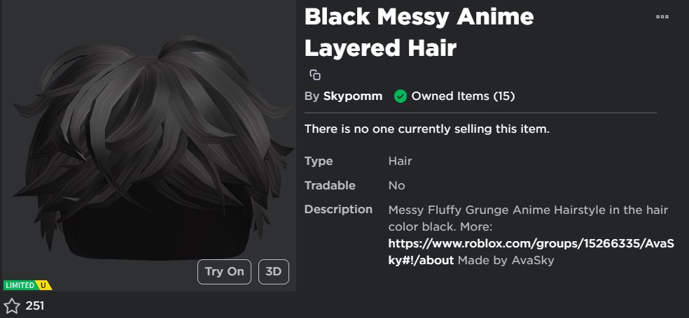 Messy Fluffy Anime Hair (White) - Roblox