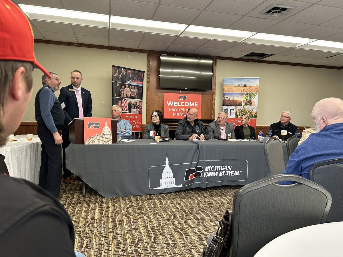 I’d like to thank the Michigan farm bureau for selecting me to represent them in discussing current farm issues with are local legislators and I would also like the thank the legislators for taking time out of there busy schedule to talk with me.