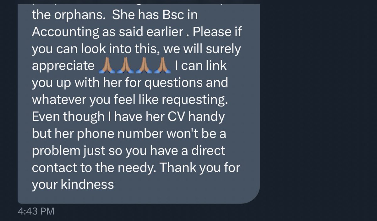 hayateey1's tweet photo. Please a sister is in dire need of a job, preferably in Kaduna or its axis.

She is a graduate of accounting and a widow. She needs the job to cater for herself and her orphaned children.

Her CV is available on request, please assist us with any job opportunity.

Kindly RT. https://t.co/rmfR8wewiW